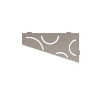 Schluter Étagère d'angle quadrilatérale carrelée - Design incurvé, aluminium gris pierre, languettes d'ancrage 3/32 po - SES3D6TSSG