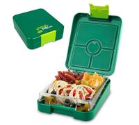 Boîte à goûter Schmatzfatz Easy pour enfants - Boîte bento compacte avec insert amovible à 4 compartiments, étanche, sans BPA et compatible lave-vaisselle, idéale pour la crèche et l'école.