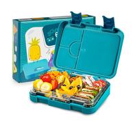 schmatzfatz Boîte à repas Junior pour enfants - Boîte à bento avec séparateurs amovibles pour 4 ou 6 compartiments, étanche, sans BPA et lavable au lave-vaisselle, pour l'école et la crèche