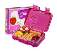 schmatzfatz Boîte à repas Junior pour enfants - Boîte à bento avec séparateurs amovibles pour 4 ou 6 compartiments, étanche, sans BPA et lavable au lave-vaisselle, pour l'école et la crèche