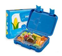 schmatzfatz Boîte à repas Junior pour enfants - Boîte à bento avec séparateurs amovibles pour 4 ou 6 compartiments, étanche, sans BPA et lavable au lave-vaisselle, l'école et la crèche