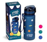 schmatzfatz Gourde Enfant 400 ml - Étanche avec Fermeture 1-Clic, Tritan Sans BPA et Sans Goût, Infuseur à Fruits, Anse de Transport, pour Crèche et École, Compatible Boissons Gazeuses