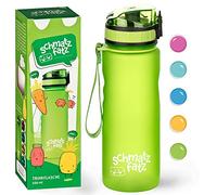 schmatzfatz Gourde Enfant 500 ml - Étanche et Sans BPA, avec Infuseur à Fruits, Design Transparent, pour le Sport, la Randonnée, l'École et la Salle de Sport