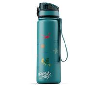 schmatzfatz Gourde Enfant 500ml - Anti Fuite, sans BPA, Design Coloré, Fermeture 1 Clic, Compatible Boissons Gazeuses, Facile à Nettoyer, avec Infuseur de Fruits, Mer d'essence