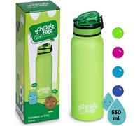 Schmatzfatz Gourde Enfant Isotherme de 550 ml, Bouteille d'Eau Enfant Sport, Gourde Enfant Sans BPA et Anti Fuite pour Boissons Froides et Chaudes, Petite Gourde Enfant Fille Garcon en Acier Inoxydabl