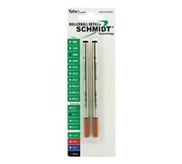 Schmidt 5888 en céramique Roller recharge de tube en métal à pointe fine 0,6 mm, Noir, Lot de 2 Blister (Sc58100)