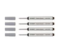 Schmidt: Mini Recharge Rollerball Capless M8126 Couleur: Noir, Lot de 4.