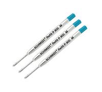 Schmidt P900 Parker Style Lot de 3 recharges pour stylo à bille Pointe moyenne Turquoise