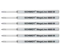 Schmidt: Recharge 4889 Préssurisée pour Fisher Space Pen SPR4 Noir pointe Moyenne, Lot de 6.