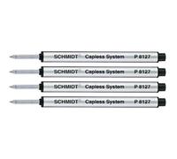 Schmidt: Recharge Rollerball Capless Moyenne P8127 Couleur: Noir, Lot de 4.