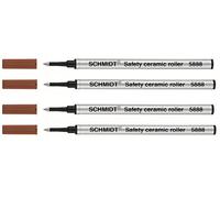 Schmidt: Recharge Rollerball Ceramic Tube Metal SRC 5888, Couleur: Noir, Lot de 4.