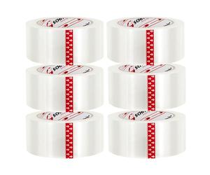 SCHMIDT security tools Lot de 6 rouleaux de ruban adhésif transparent de 100 m x 48 mm et 45 mm