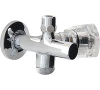Schmiedl GS Robinet d'angle combiné GS0170 DN15 chromé avec poignée Atmos en PVC, 1 pièce.