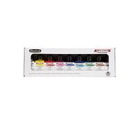 Schmincke - AERO COLOR® Professional coffret en carton avec les couleurs de base, 9 x 28 ml, 81 108 097, couleurs acryliques liquides fines, aérographie, peinture acrylique, techniques mixtes