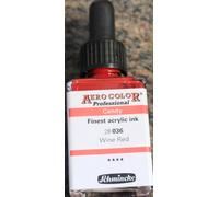 Schmincke : Aero Color Finest Acrylic Ink : 28ml : Candy Wine Red