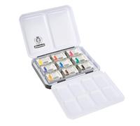 Schmincke Akademie 75 789 097 Boîte de peinture aquarelle Assortiment de 9 bols 1/1 Boîte en métal Couleurs résistantes à la lumière