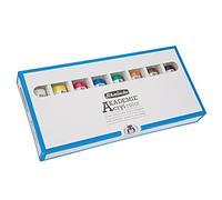 Schmincke - AKADEMIE® Acrylique, assortiment de base 8 tubes en 60 ml, 76 011 097, set en carton, couleurs acryliques fines pour artistes, brillantes, très résistantes à la lumière, sans cadmium