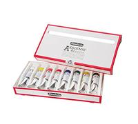 Schmincke - AKADEMIE® Huile, assortiment de base 8 tubes en 20 ml, 79 108 097, couleurs fines à l'huile pour artistes, brillantes, très bonne résistance à la lumière, set de couleurs à l'huile.
