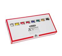 Schmincke - AKADEMIE® Huile, assortiment de base 8 tubes en 60 ml, 79 011 097, couleurs fines à l'huile pour artistes, brillantes, très bonne résistance à la lumière, set de couleurs à l'huile