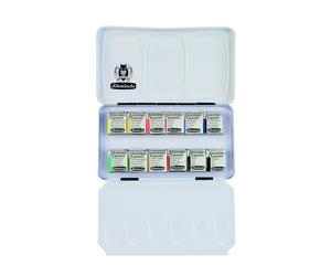 Schmincke Aquarell AKADEMIE Boîte métallique 12x1/2 godets 75 112 097