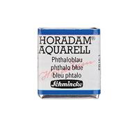 Schmincke - HORADAM® AQUARELL - aquarelle d'artiste très fine, 484 bleu phtalo, 14 484 044, 1/2 godet