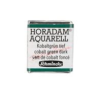Schmincke - HORADAM® AQUARELL - aquarelle d'artiste très fine, 533 vert cobalt profond, 14 533 044, 1/2 cupule