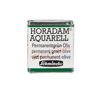 Schmincke - HORADAM® AQUARELL - aquarelle d'artiste très fine, 534 vert olive permanent, 14 534 044, 1/2 godet