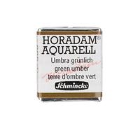 Schmincke - HORADAM® AQUARELL - aquarelle d'artiste très fine, 665 Umbra verdâtre, 14 665 044, 1/2 godet