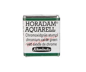 Schmincke - HORADAM® AQUARELL - aquarelle fine pour artistes, 512 vert oxyde de chrome terne, 14 512 044, 1/2 godet