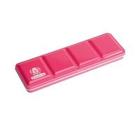 Schmincke - HORADAM® AQUARELL Boîte de Peinture en métal laqué Rose avec 15 Demi-Godets, 12 Couleurs Standard + 3 Tons de Rose, incluant Un Pinceau Aquarelle, 74663097