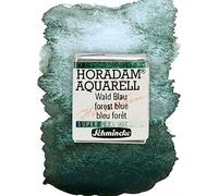 Schmincke - HORADAM® AQUARELL, Super Granulation, 14 943 044 bleu forêt, 1/2 cupule, teintes très fortement granulées, aquarelles supergranulées très fines