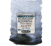 Schmincke - HORADAM® AQUARELL, Super Granulation, 14 955 044 Noir profond, 1/2 godet, teintes très fortement granulées, aquarelles supergranulées très fines