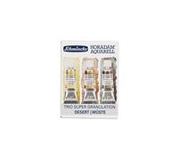 Schmincke - HORADAM® AQUARELL, Super Granulation Trio Désert, tubes de 5 ml, 74 620 097, kit de carton, très forte granulation, couleurs aquarelles fines, super granulantes