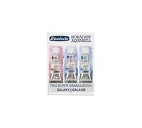 Schmincke - HORADAM® AQUARELL, Super Granulation Trio Galaxie, tubes de 5 ml, 74 615 097, kit de carton, très forte granulation, couleurs aquarelles fines, supergranulantes