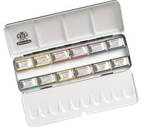 Schmincke Horadam Aquarelle Boîte de peinture métallique 12 x 1/1 godets 74 312 097