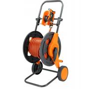 Schmith - Enrouleur Tuyau Arrosage - Chariot Jardin Avec Tuyau 25 m, Pulvérisateur et Raccords pour Jardin et Pelouse, avec Guide-Tuyau, Kit Complet d’Arrosage