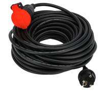 Schmith - Rallonge en Caoutchouc - Câble de Chantier, multiprise pour intérieur et extérieur avec Long câble, Prise de Jardin avec Protection IP44 - 20m, 3x1,5mm