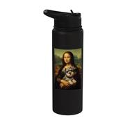Schnauzer Mona Lisa - Maman Schnauzer Lover Schnauzer Stainless Steel Insulated Water Bottle