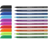Schneider Stylos à bille Vizz 102290 – Lot 10 – Corps couleur encre, pointe M, 94% plastique recyclé