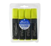 Schneider - 115091 - Pochette De 4 Surligneurs - Jaune