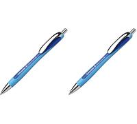 Schneider 132503 Stylo à bille Slider Rave XB (largeur de trait XB, recharge indélébile, encre bleue), 1 pièce (Lot de 2)