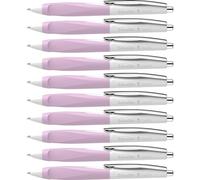 Schneider 135328 Haptify Lot de 10 stylos à bille, épaisseur de trait M, couleur de l'encre : bleu-blanc lilas