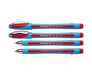 Schneider 150202 Slider Memo Xb Stylo Bille Rouge Lot De 10