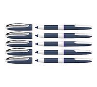 Schneider 183708 One Change Roller (couleur d'encre: violet, épaisseur de trait: 0,6 mm, pour droitiers et gauchers) 5 pièces