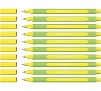 Schneider 187912 Fineliner de Line Up, 0,4 mm, jaune fluo, Lot de 10