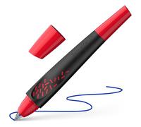 Schneider 188882 Breeze Stylo roller (En plastique recyclé, récompensé par l'ange bleu, couleur d'écriture : bleu roi, effaçable) Noir/rouge