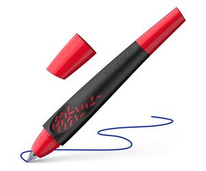 Schneider 188882 Breeze Stylo roller (En plastique recyclé, récompensé par l'ange bleu, couleur d'écriture : bleu roi, effaçable) Noir/rouge