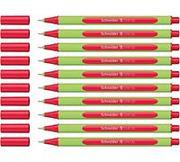 Schneider 191002 Fineliner Line Up (épaisseur de trait 0,4 mm, en plastique biosourcé) rouge-romantique, Lot de 10