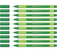 Schneider 191004 Fineliner Line Up (épaisseur de trait 0,4 mm, en plastique biosourcé) vert forêt noire, Lot de 10