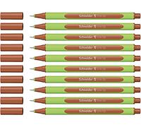 Schneider 191007 Fineliner Line Up (épaisseur de trait 0,4 mm, en plastique biosourcé) brun mahogani, Lot de 10